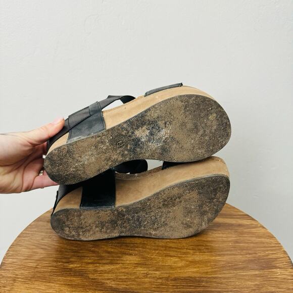 Pierre Dumas Hester Black Leather Strappy Sandals Women’s Size 6.5 - Picture 7 of 10